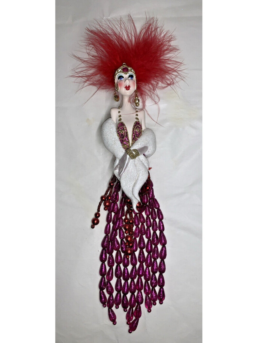 Kurt Adler VAN CRAIG presents VANTASTIKS Flapper Style Show 11" Girl Ornament
